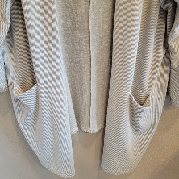 DONNI | Light Grey Ribbed Duster Cardigan | One Size Fits Most - Picture 5 of 9